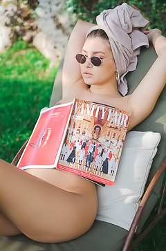 Ellie Luna Sunbathing All Naked