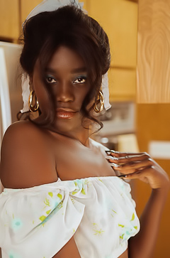 Victoria Antoinette Bares All In A Steamy Kitchen Solo Shoot With Floral Lingerie And Bold Poses